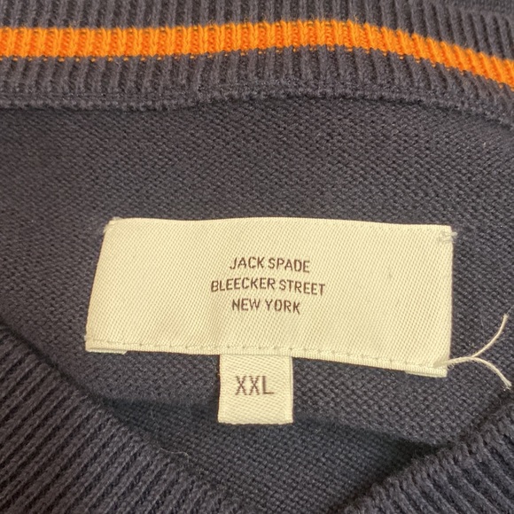 Jack Spade New York mens preppy vneck sweater blue cotton sz XXL - Picture 4 of 7